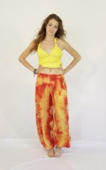 Tie Dye Long Aladdin Pants Essence OrangeGold