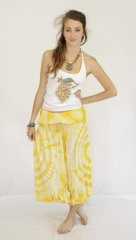 Tie Dye Tie Groovy Pants Sky Yellow