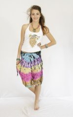 Tie Dye Mini Ruching Brandy Rainbow