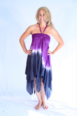 Tie-Dye Midi Dress 'Hera' - Violet Light