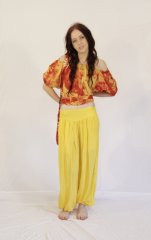 Long Aladdin Pants Nicole Yellow
