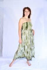 Maxi Dress Tie-Dye 'Athena' Green