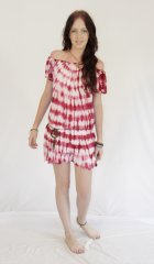 Tie Dye Mini Strap Kathy Dress Red