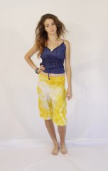 Tie Dye Mini Ruching Brandy Yellow