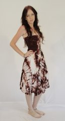 Tie Dye Layered Dress Elyse Brown
