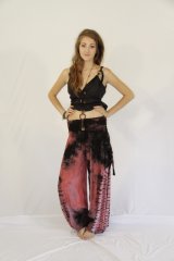 Tie Dye Long Ruched Pants Bianca IndianRed