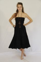 Coloured Layered Dress Kelsi Black