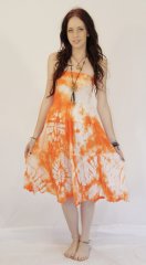 Tie Dye Layered Dress Elyse Orange